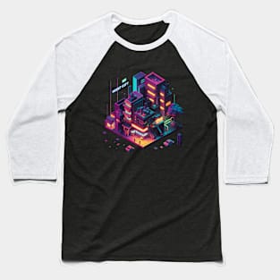 Night City from Above Baseball T-Shirt